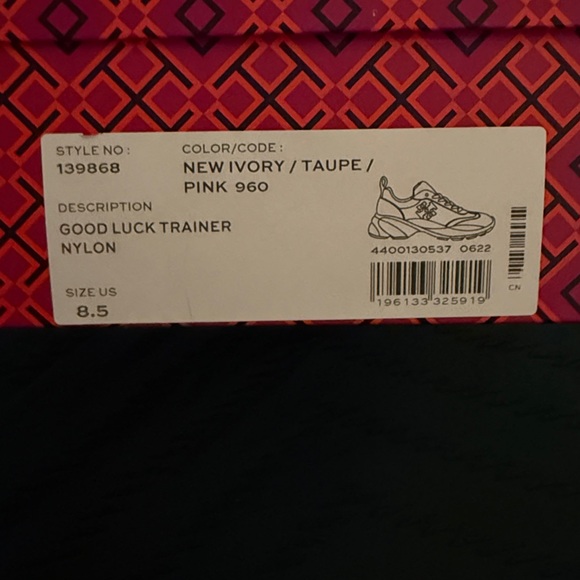 Tory Burch White and Pink Sneakers - Picture 3 of 4